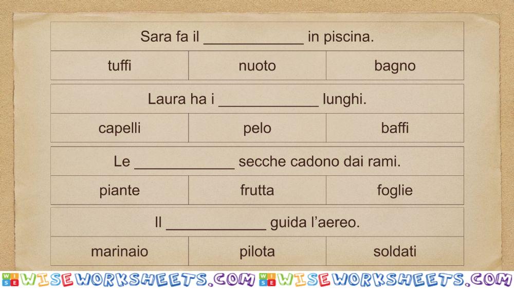 worksheet