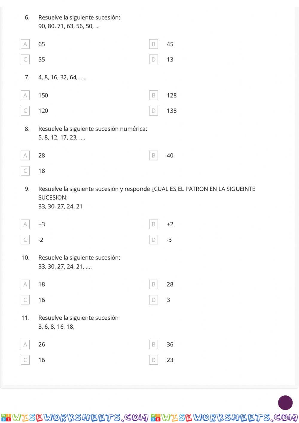 worksheet