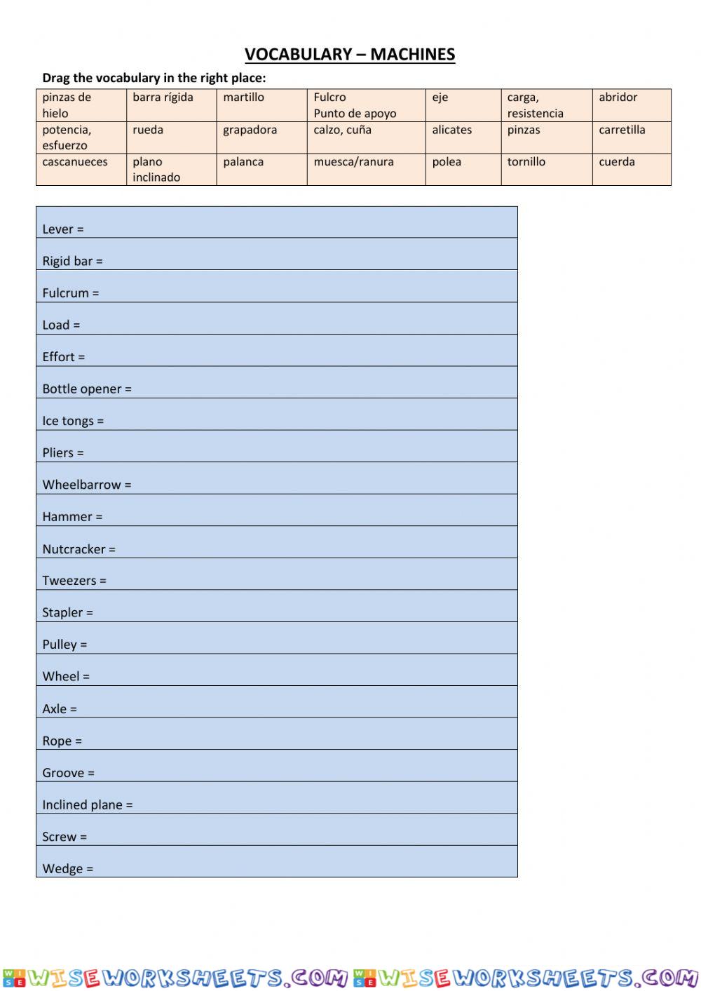 Vocabulary machines