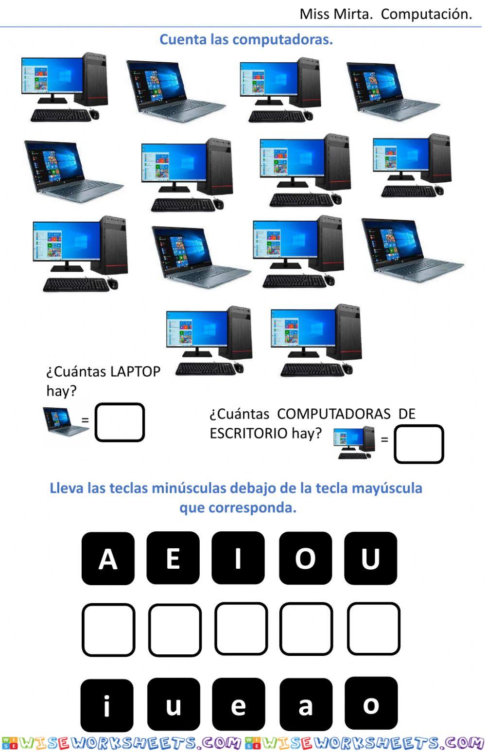 Laptop y Computadora de escritorio