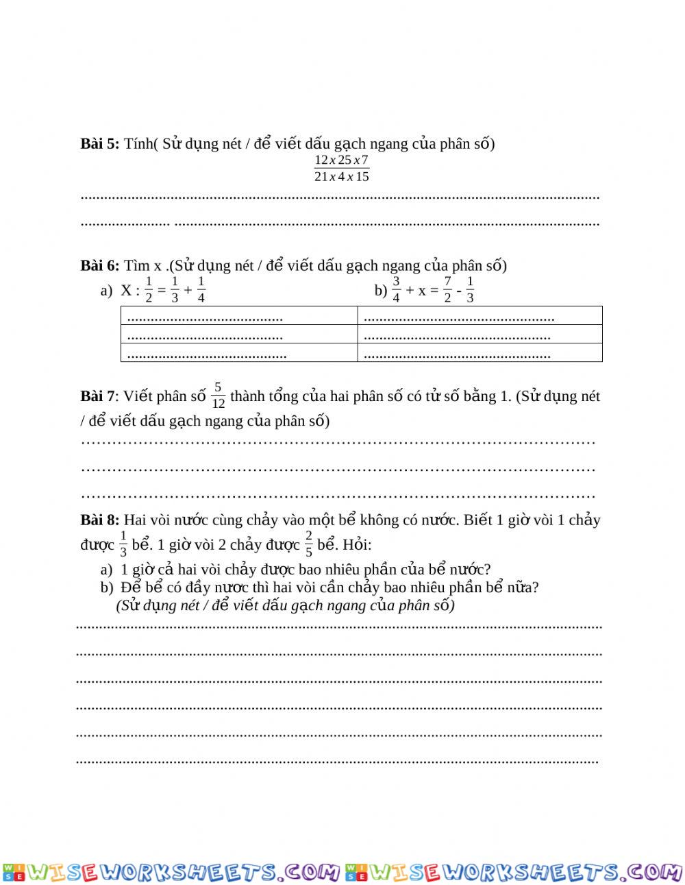 worksheet