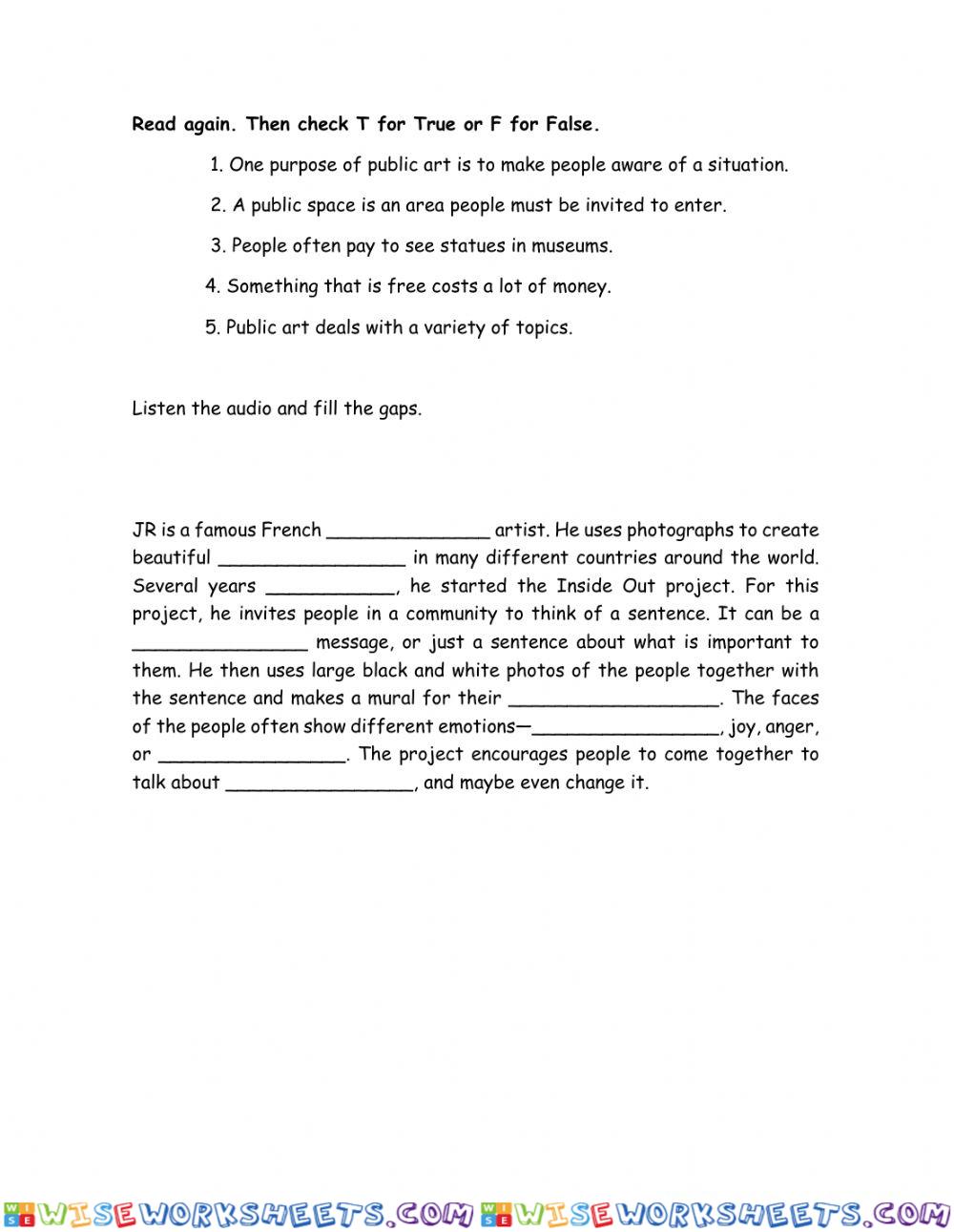 worksheet