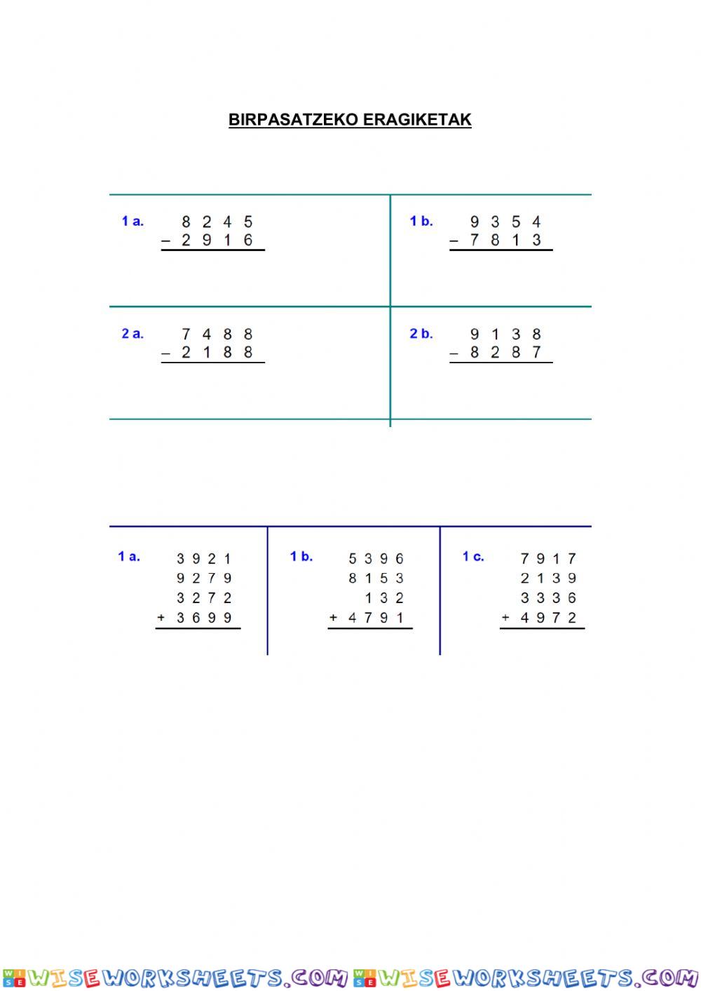 worksheet