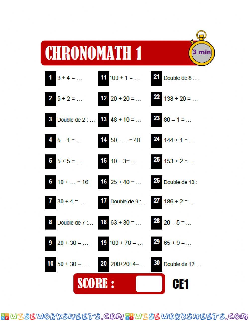 Chronomaths n°1