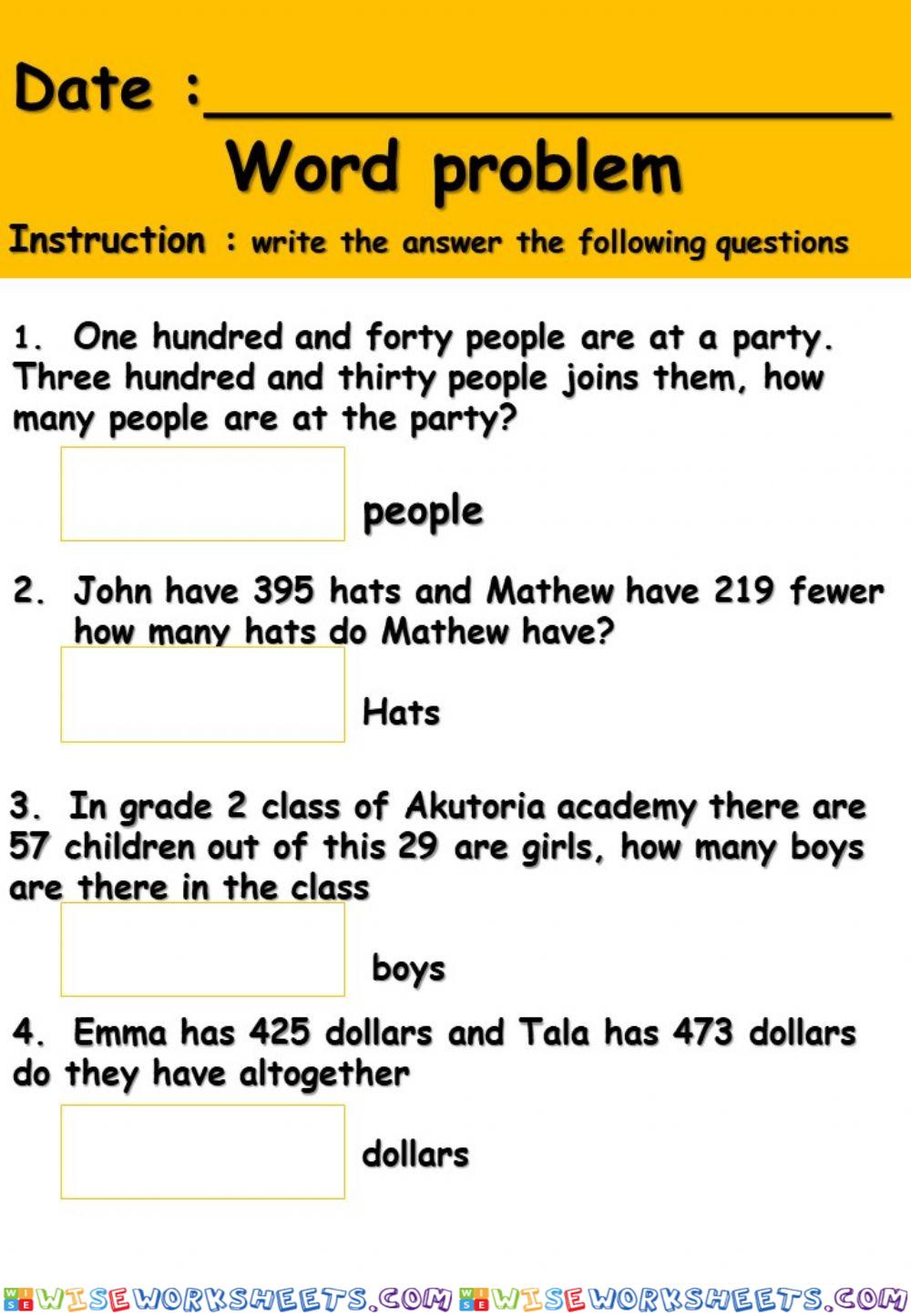 Word problem