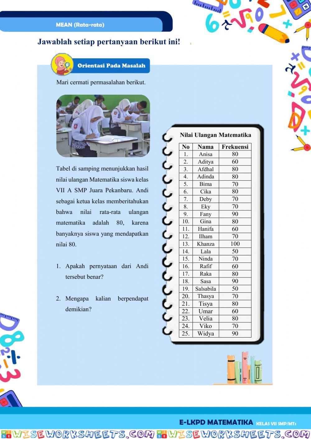 worksheet