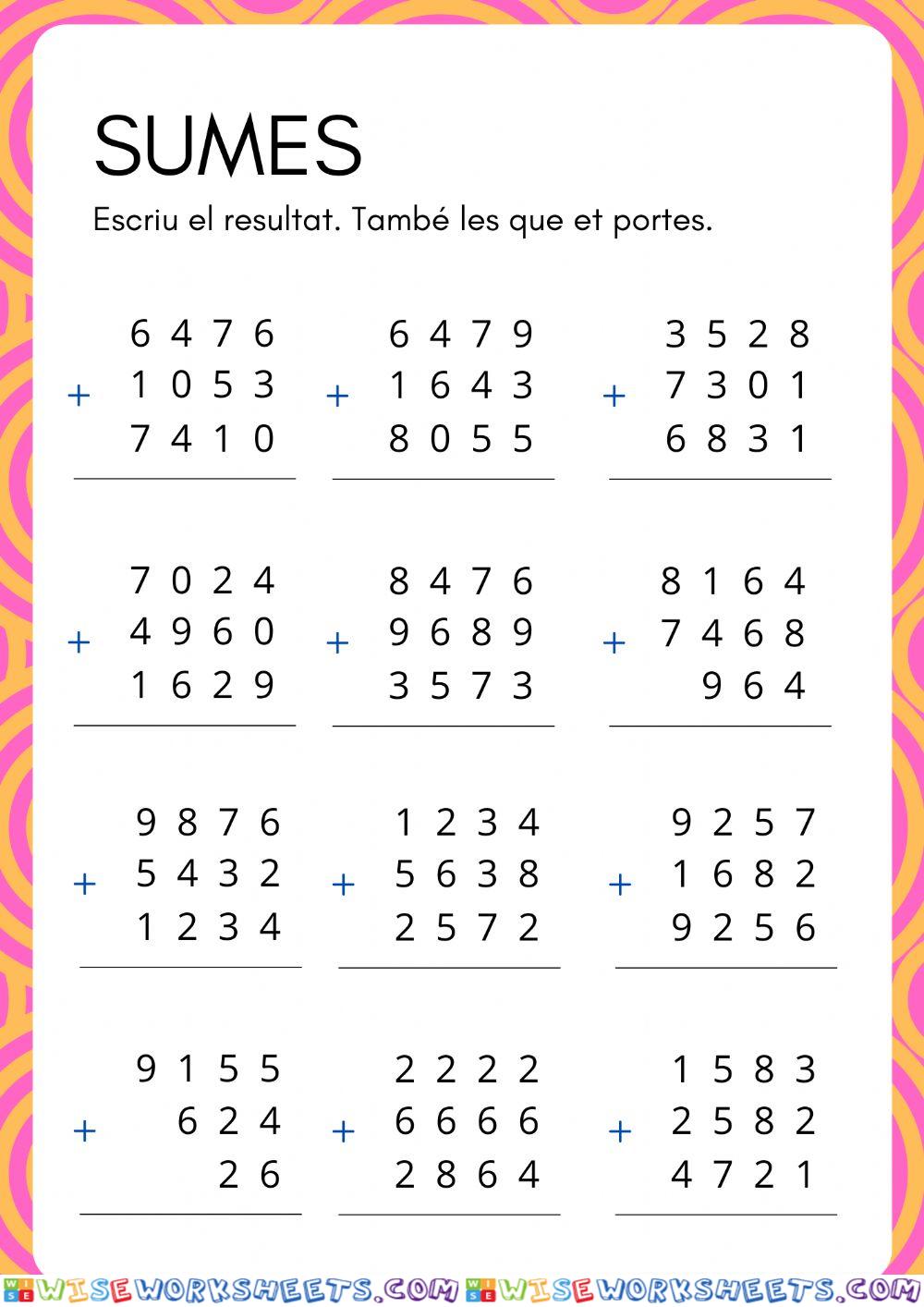 Sumes de 3 números portant-ne