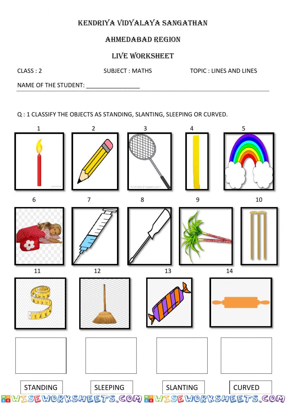 Class 2 maths -lines and lines