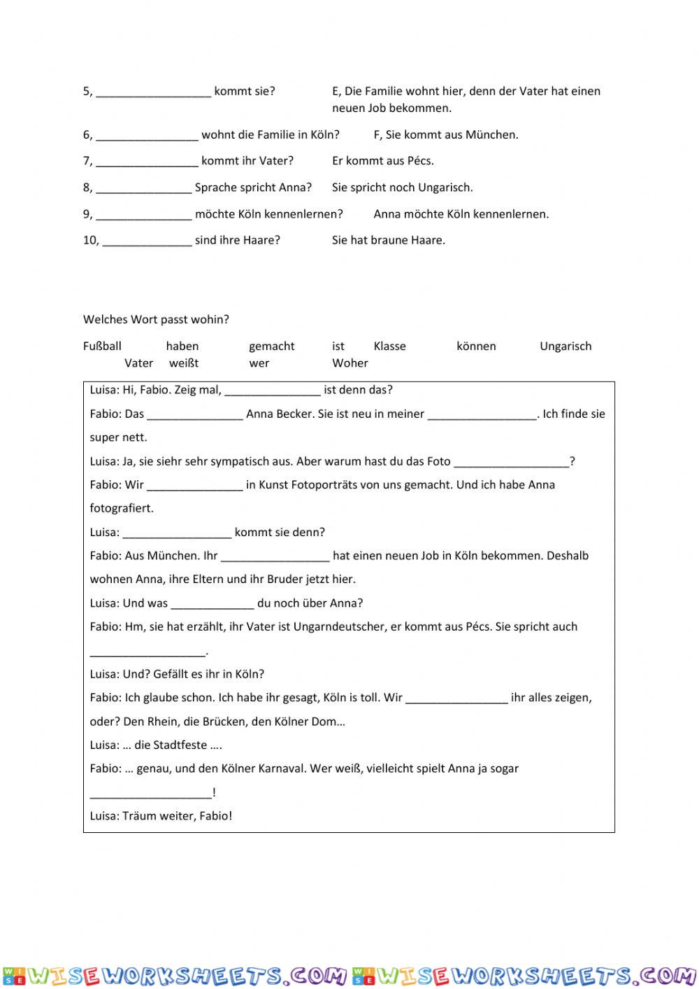 worksheet