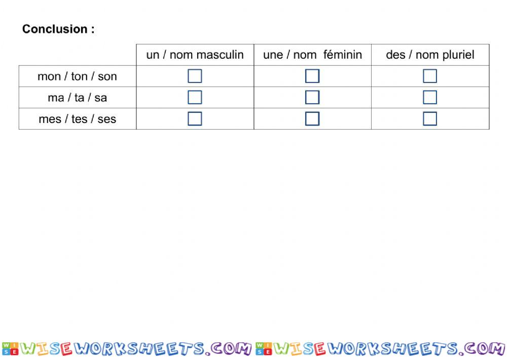 worksheet