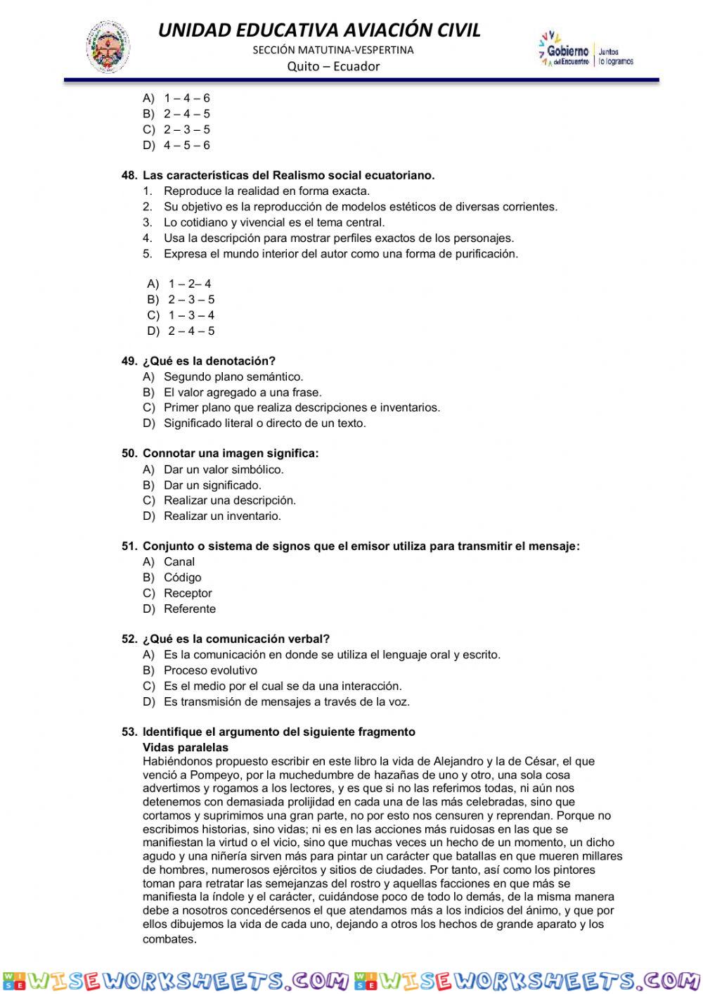 worksheet