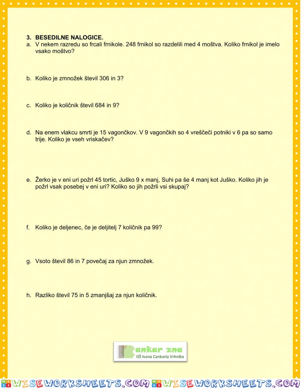 worksheet