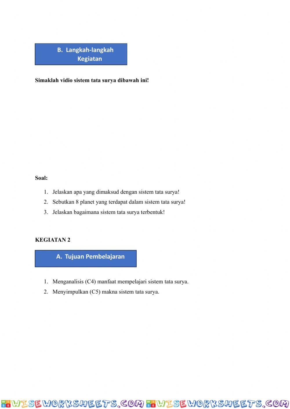 worksheet