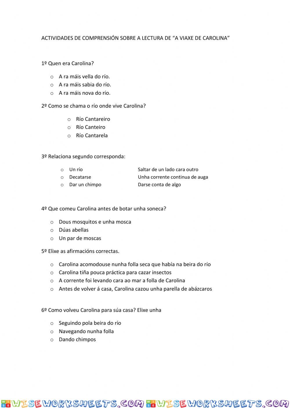 Actividades de Comprensión