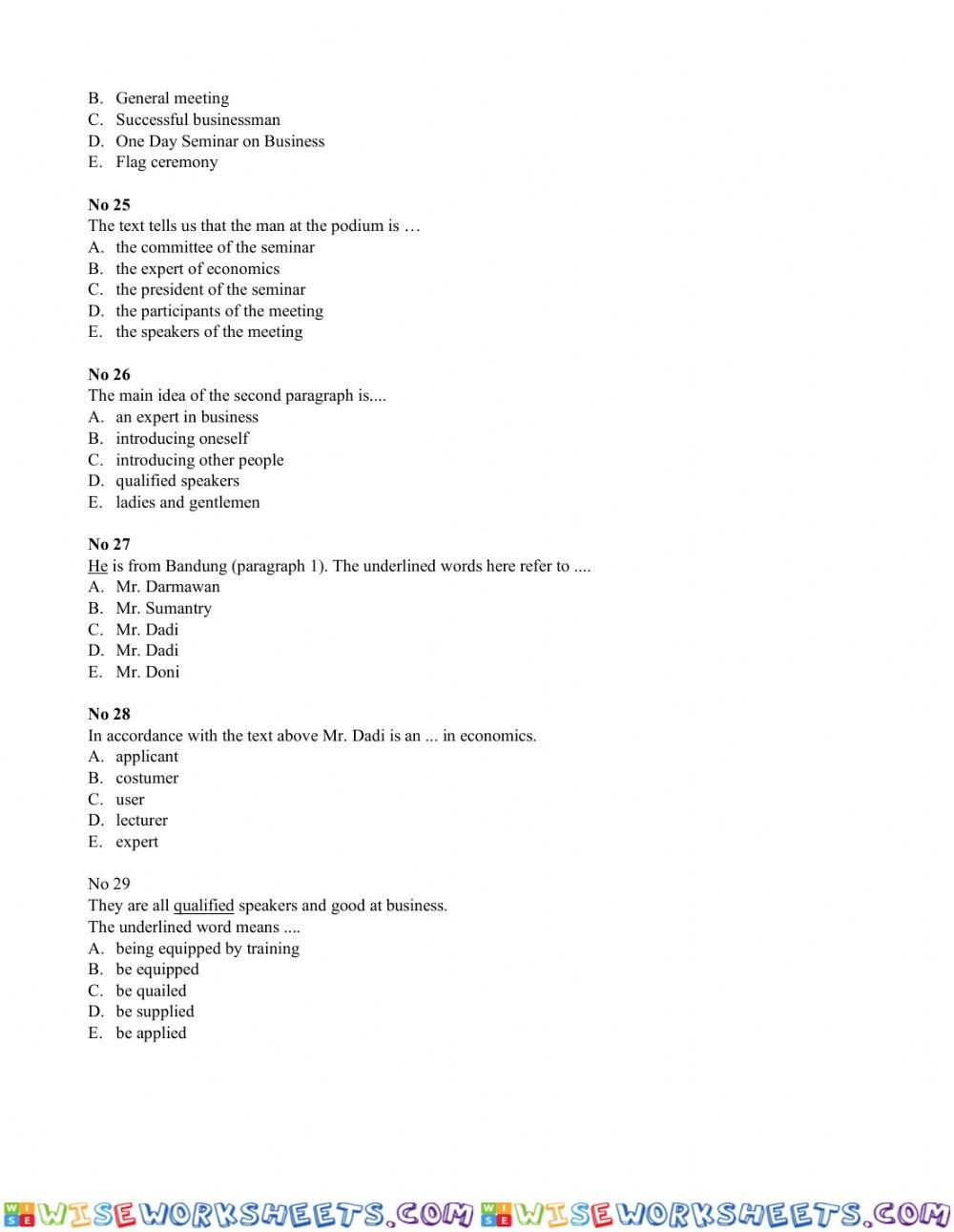 worksheet