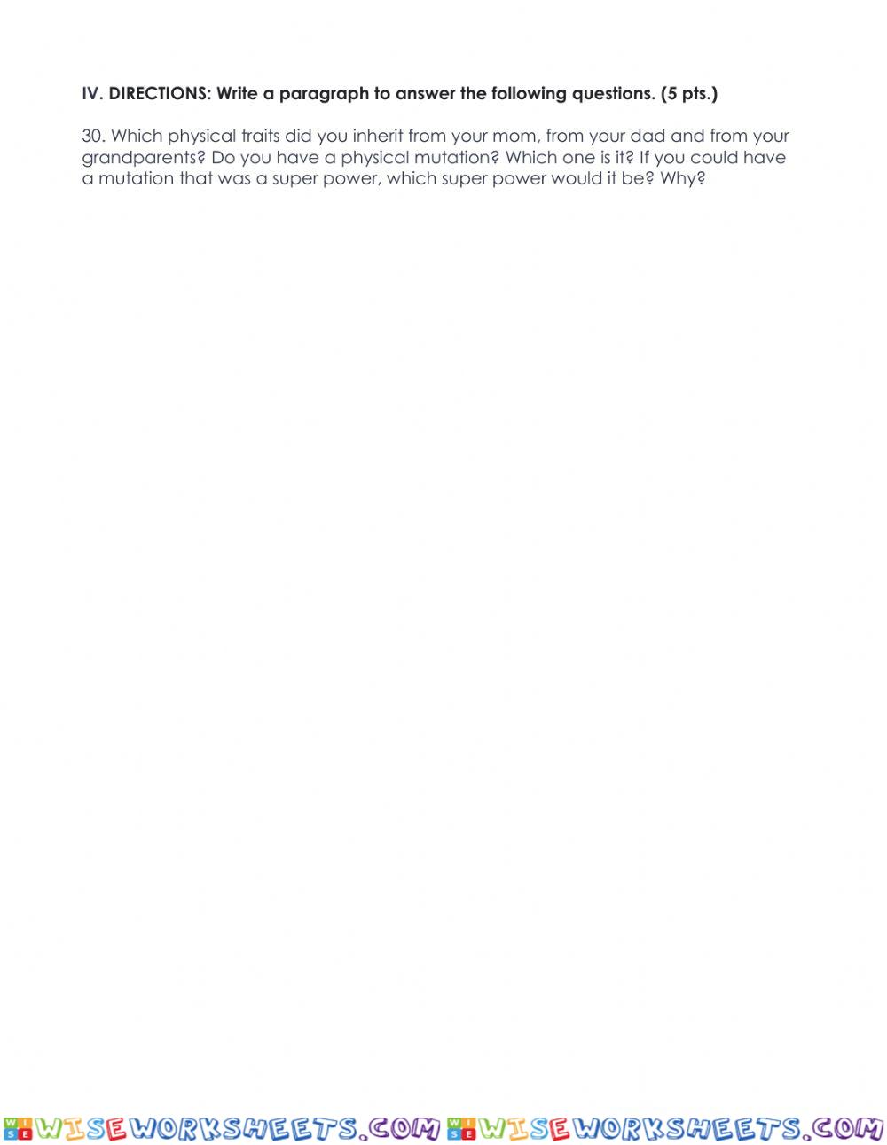 worksheet