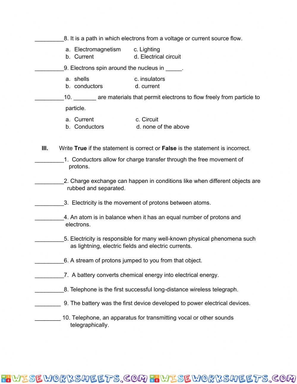 worksheet