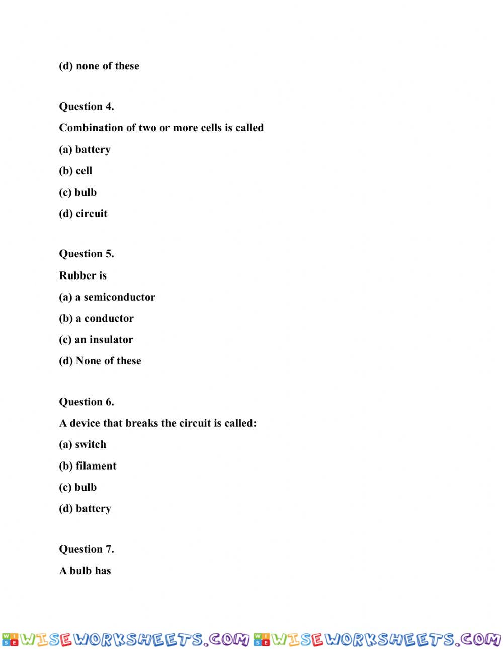 worksheet