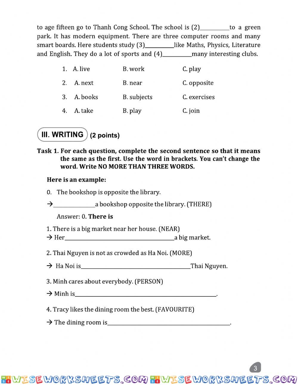 worksheet