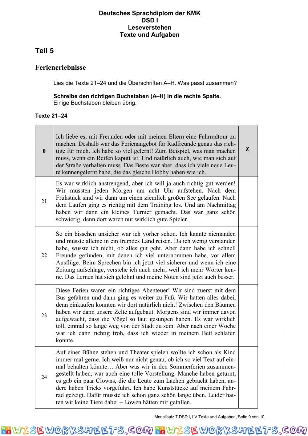 worksheet