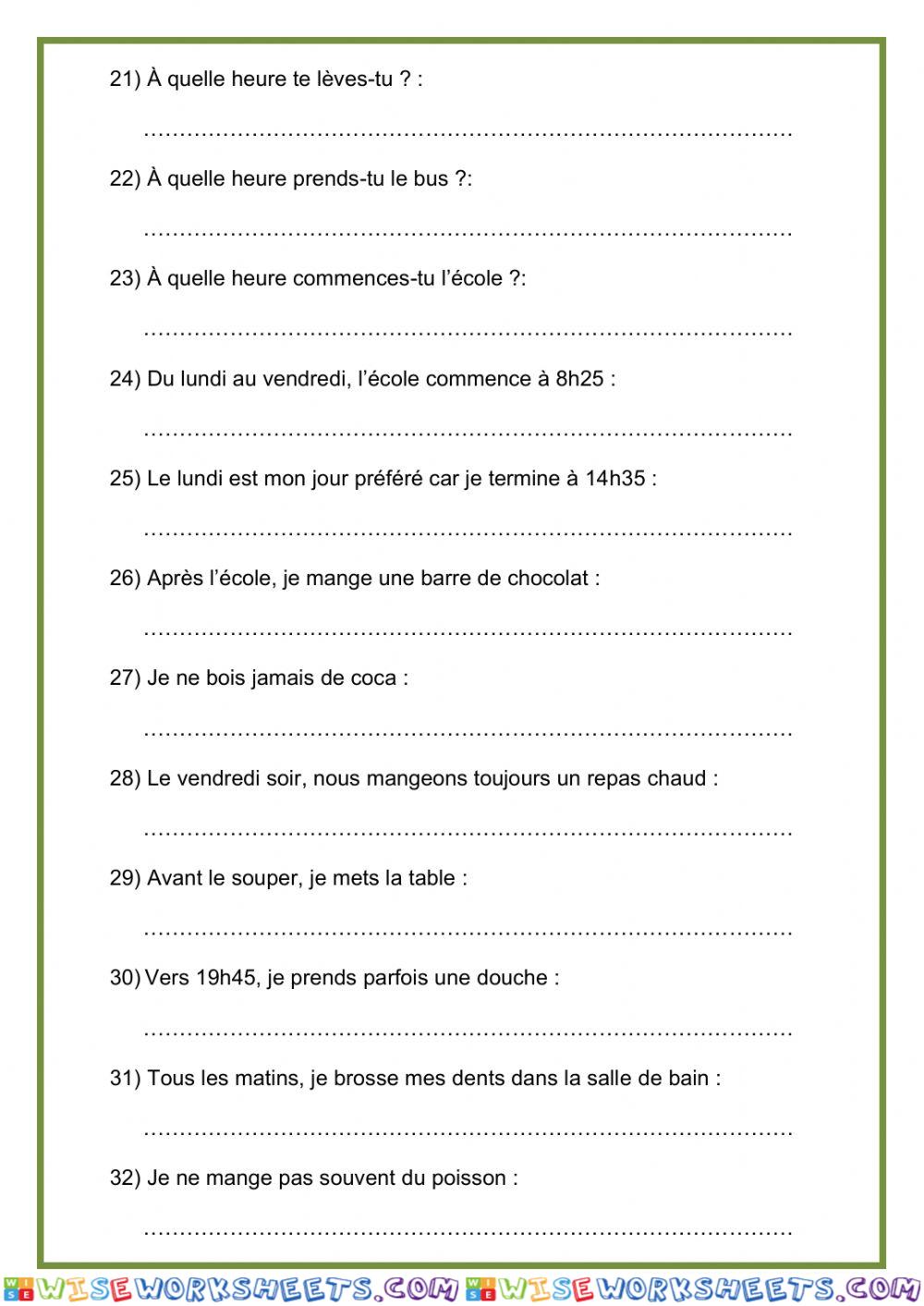 worksheet