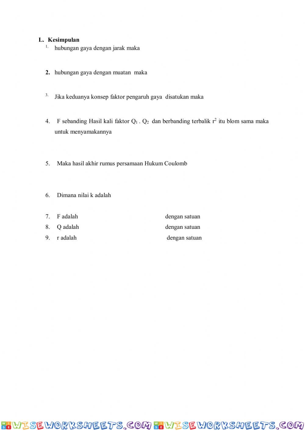 worksheet