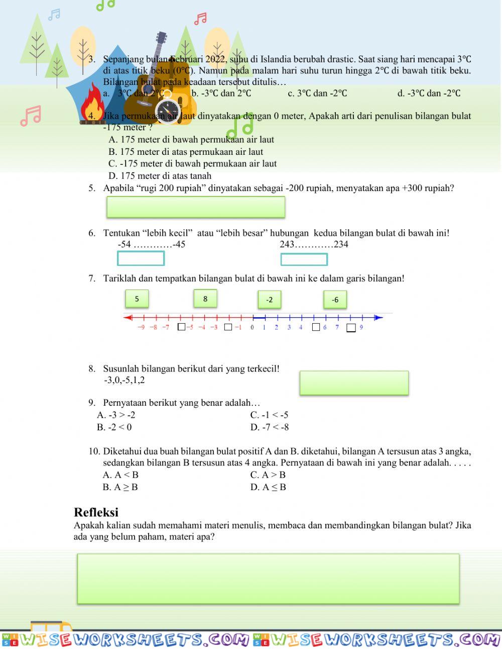 worksheet