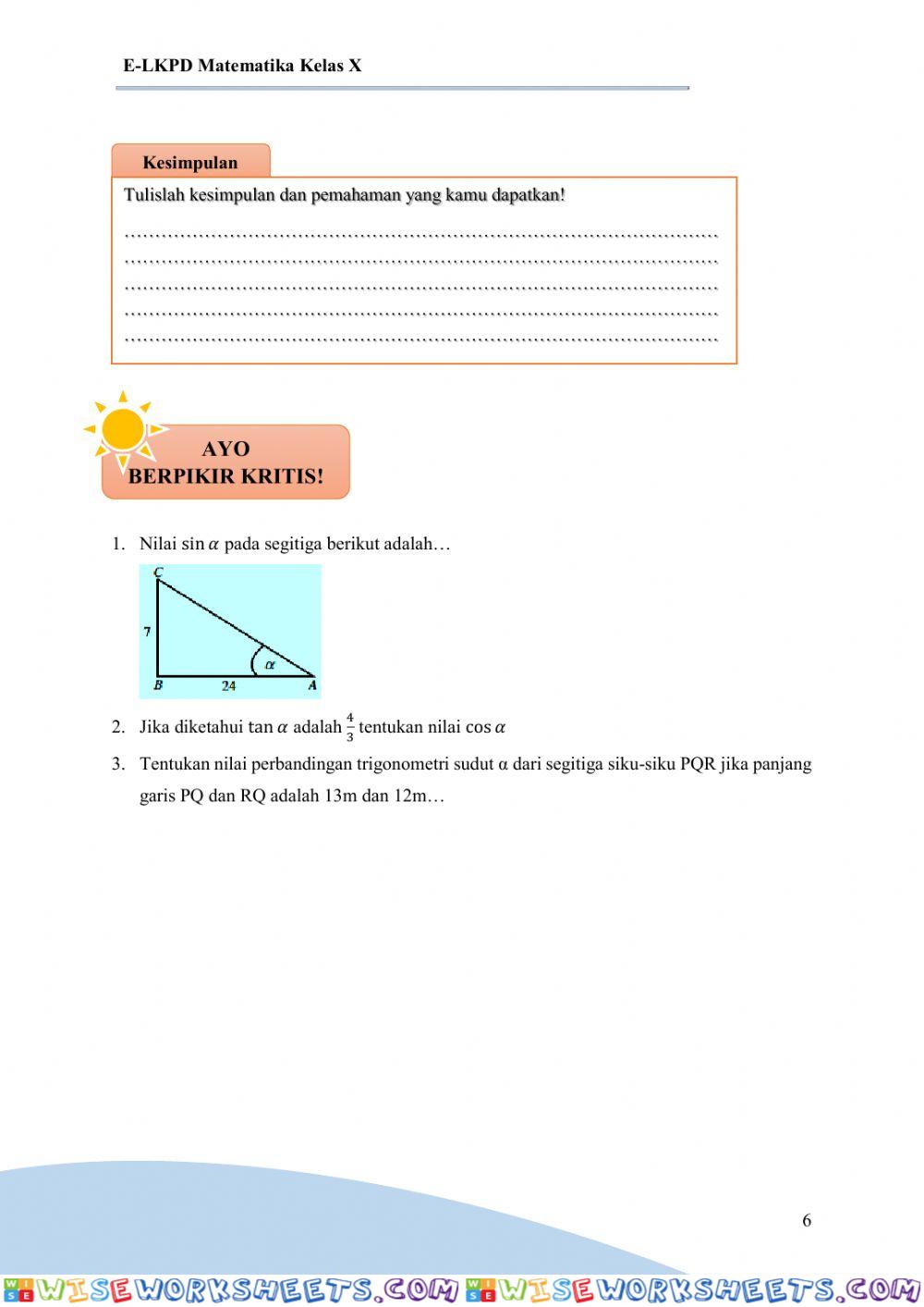 worksheet