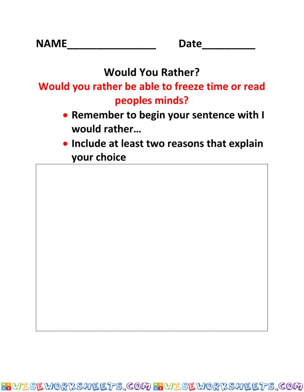 Would you rather