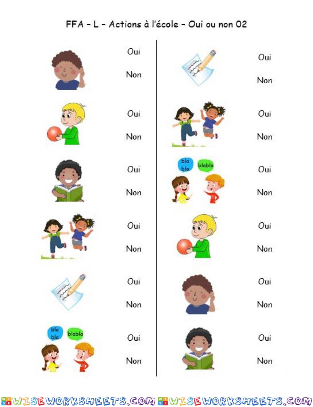 FFAK2 - L - Actions école - Oui ou non 02