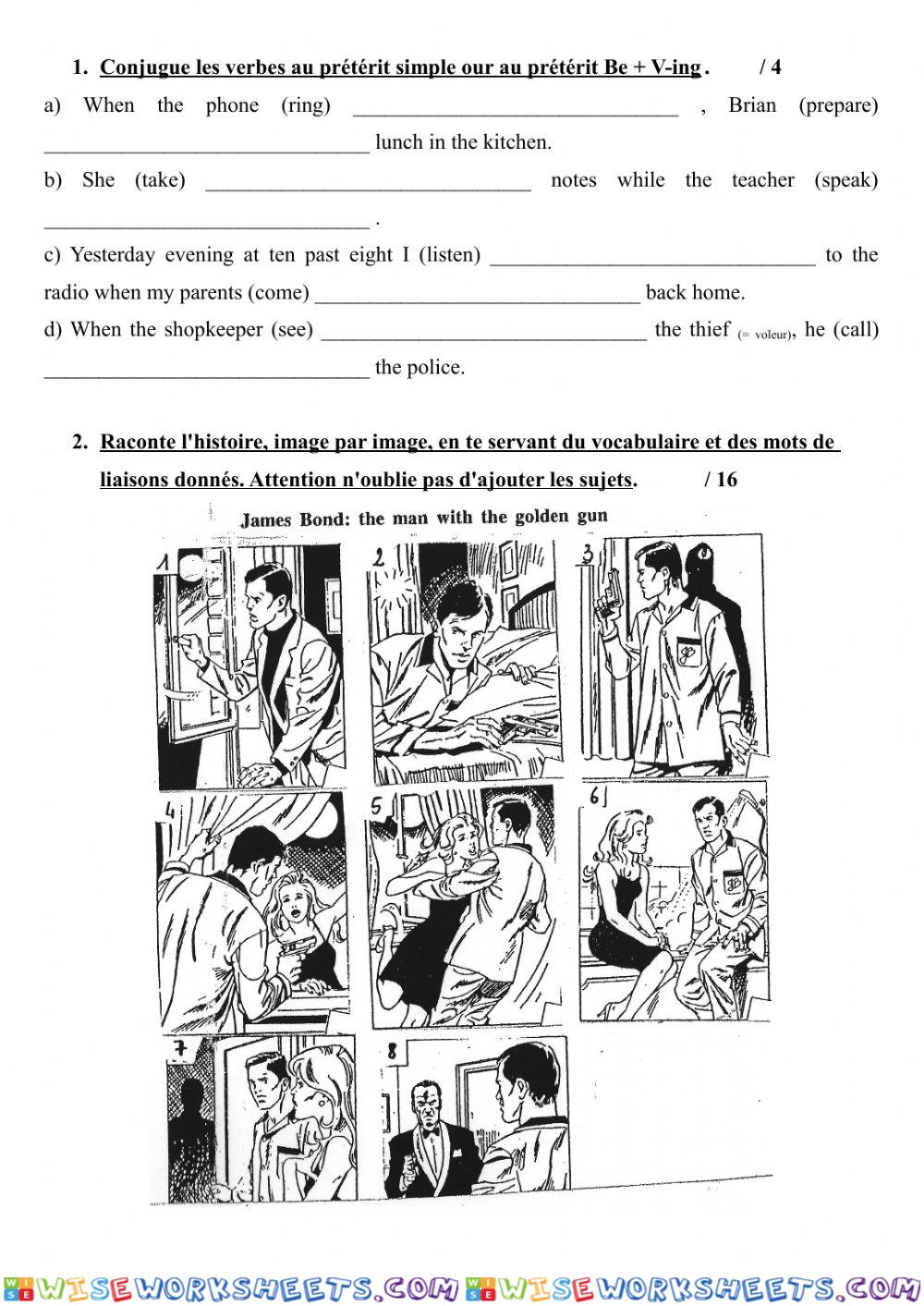 Practice preterit simple and continuous