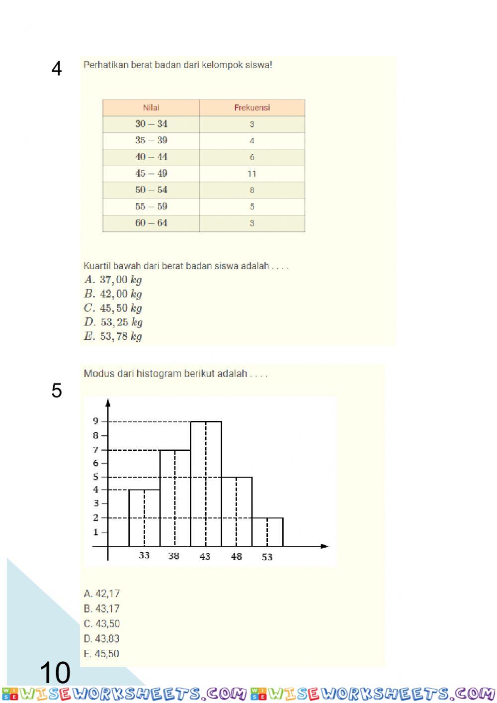 worksheet