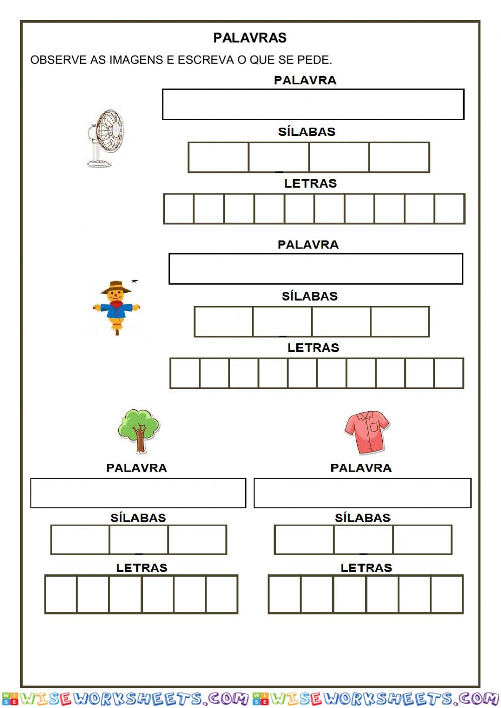 Separação de sílabas