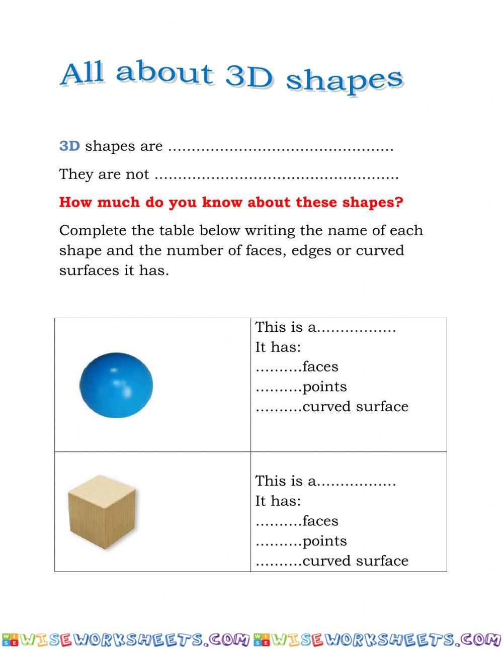 3D Shapes