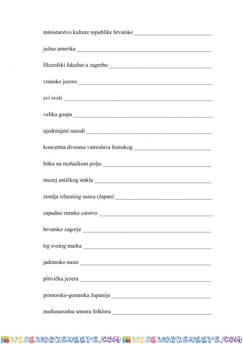 worksheet