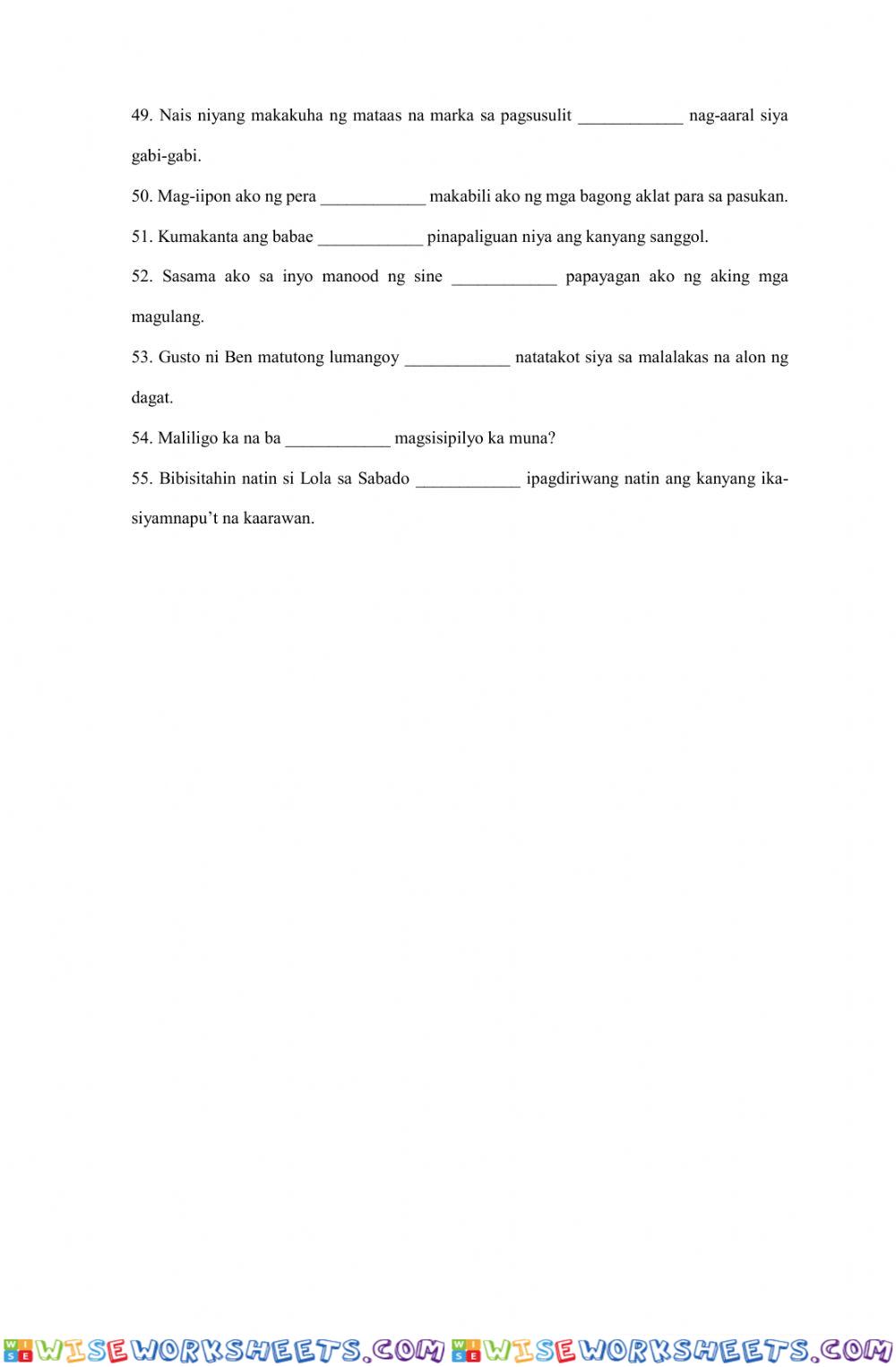 worksheet