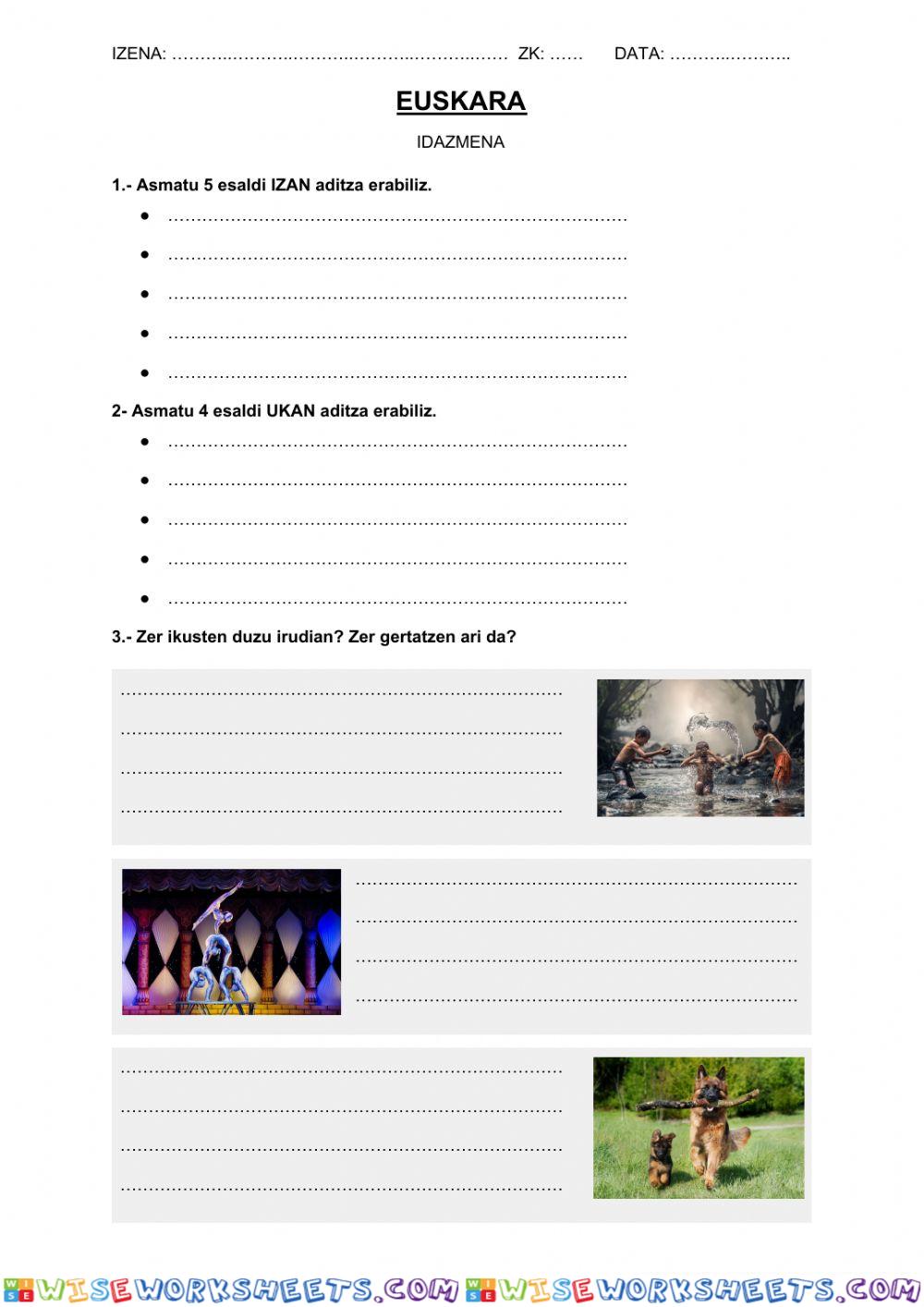 worksheet