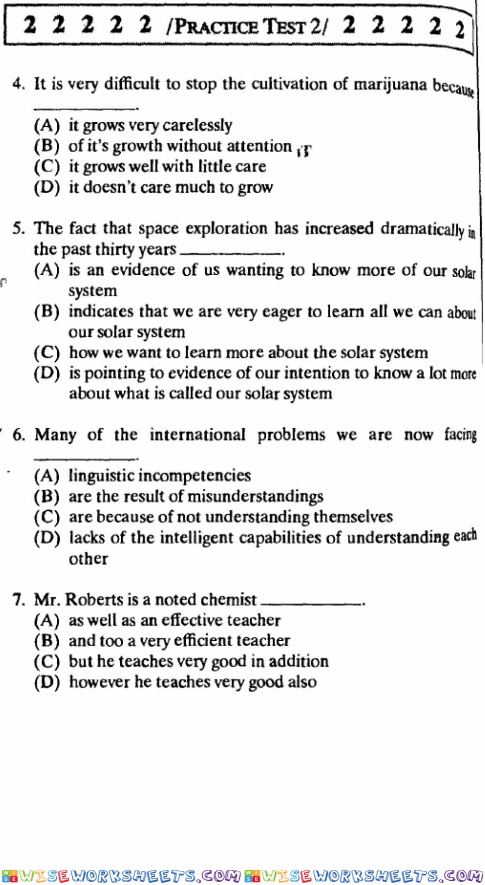 worksheet