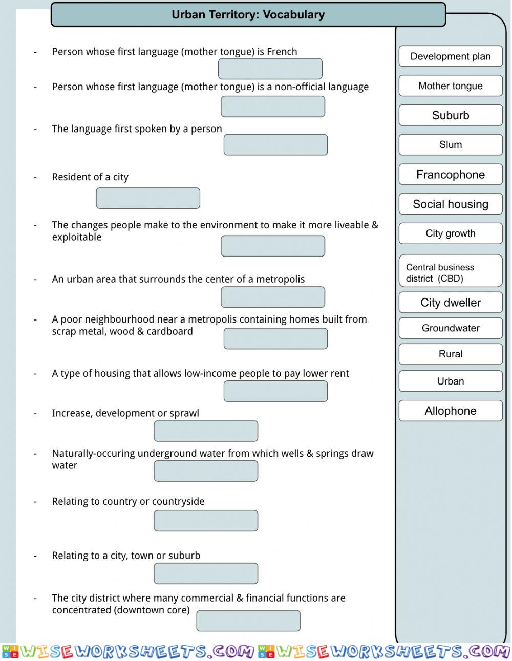 worksheet