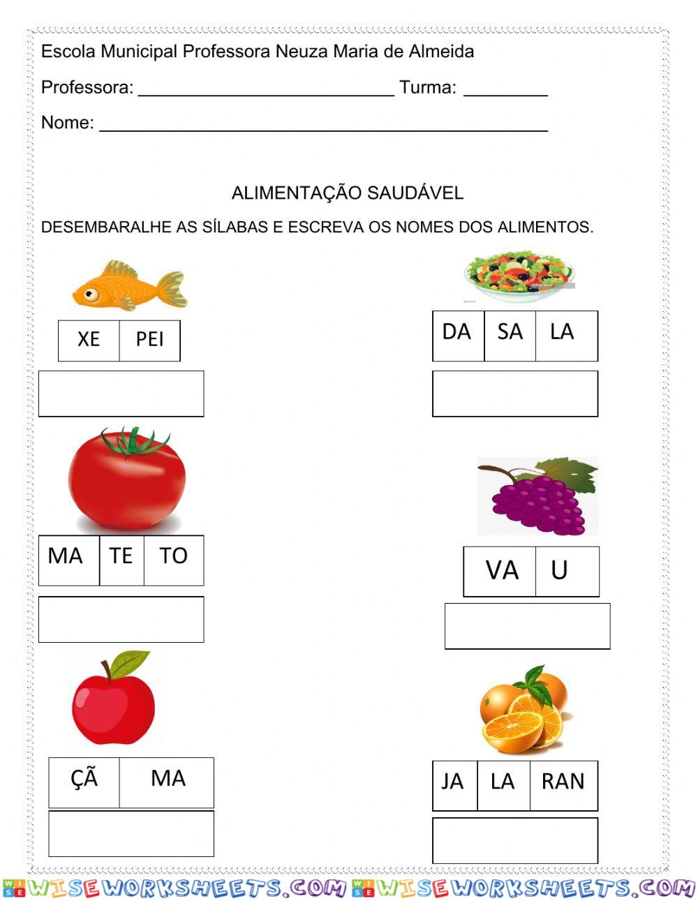 Ordenando silabas