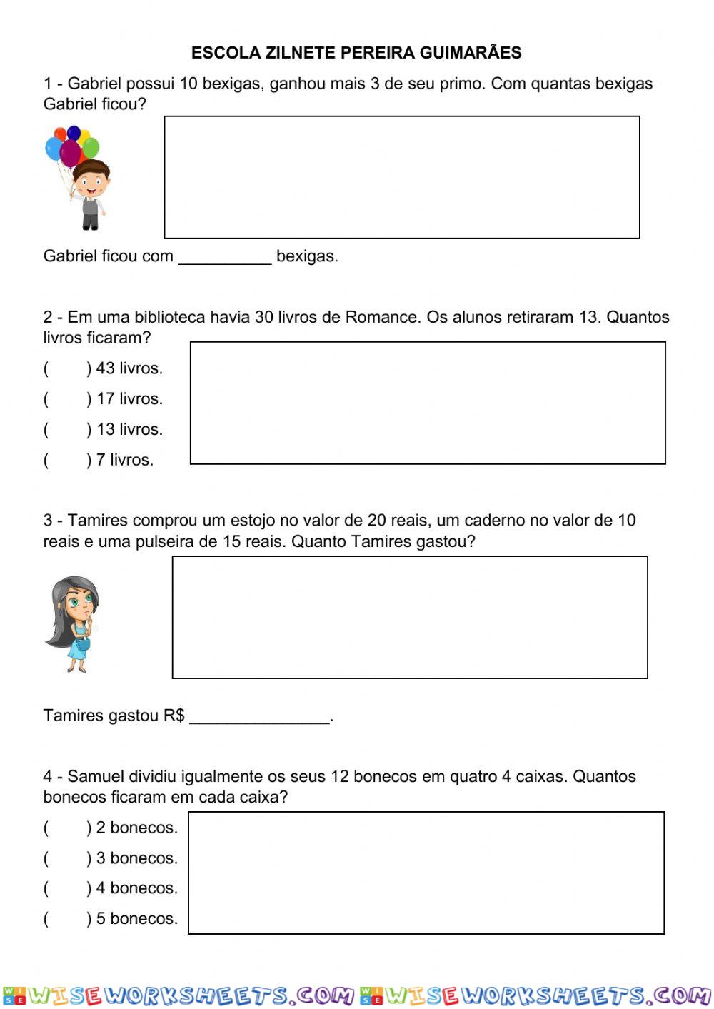 Probleminhas de matemática