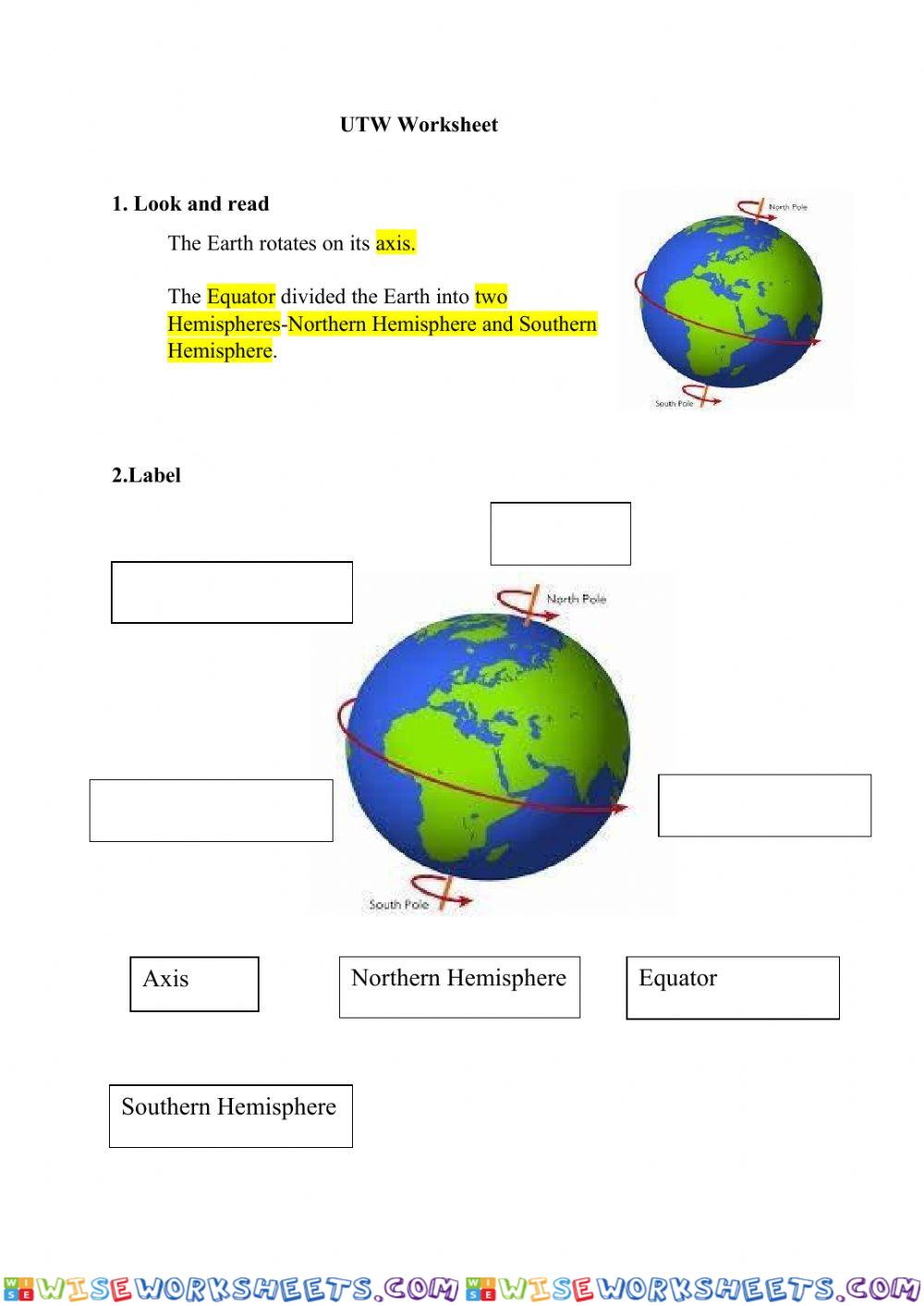 Eath Worksheet
