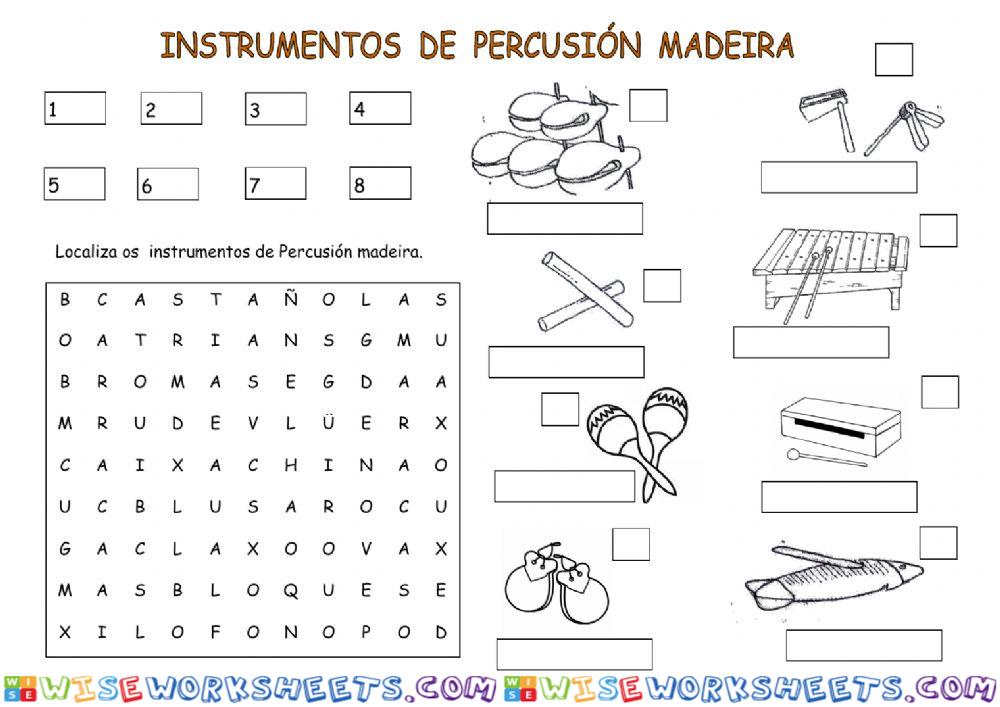 Instrumentos de percusión madeira