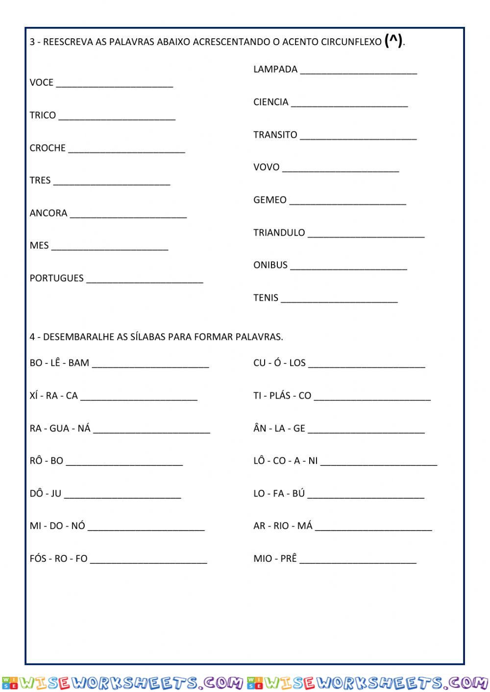 worksheet