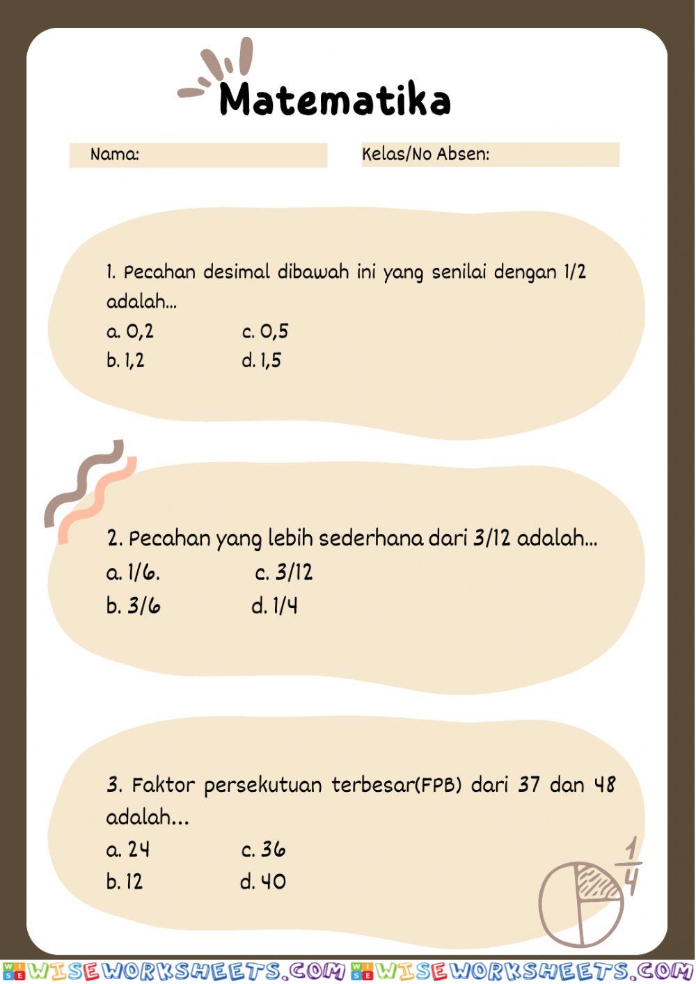 worksheet