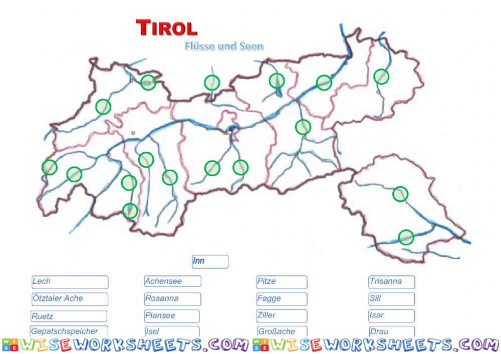 TIROL Seen und Gewässer - Üben