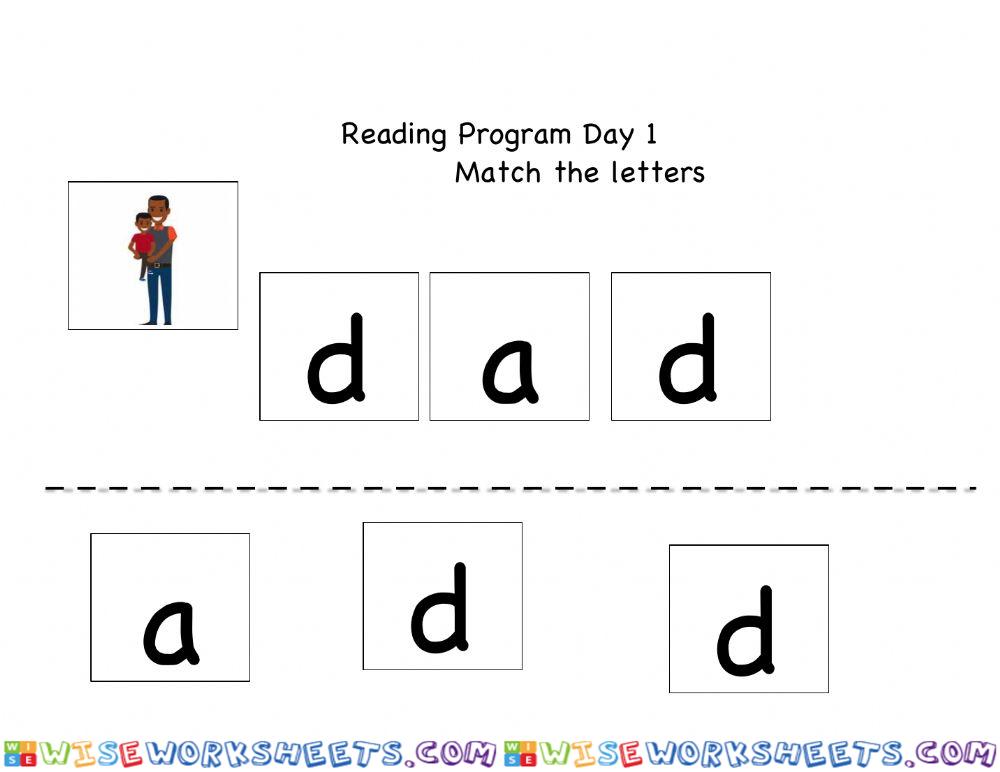 Match the letters