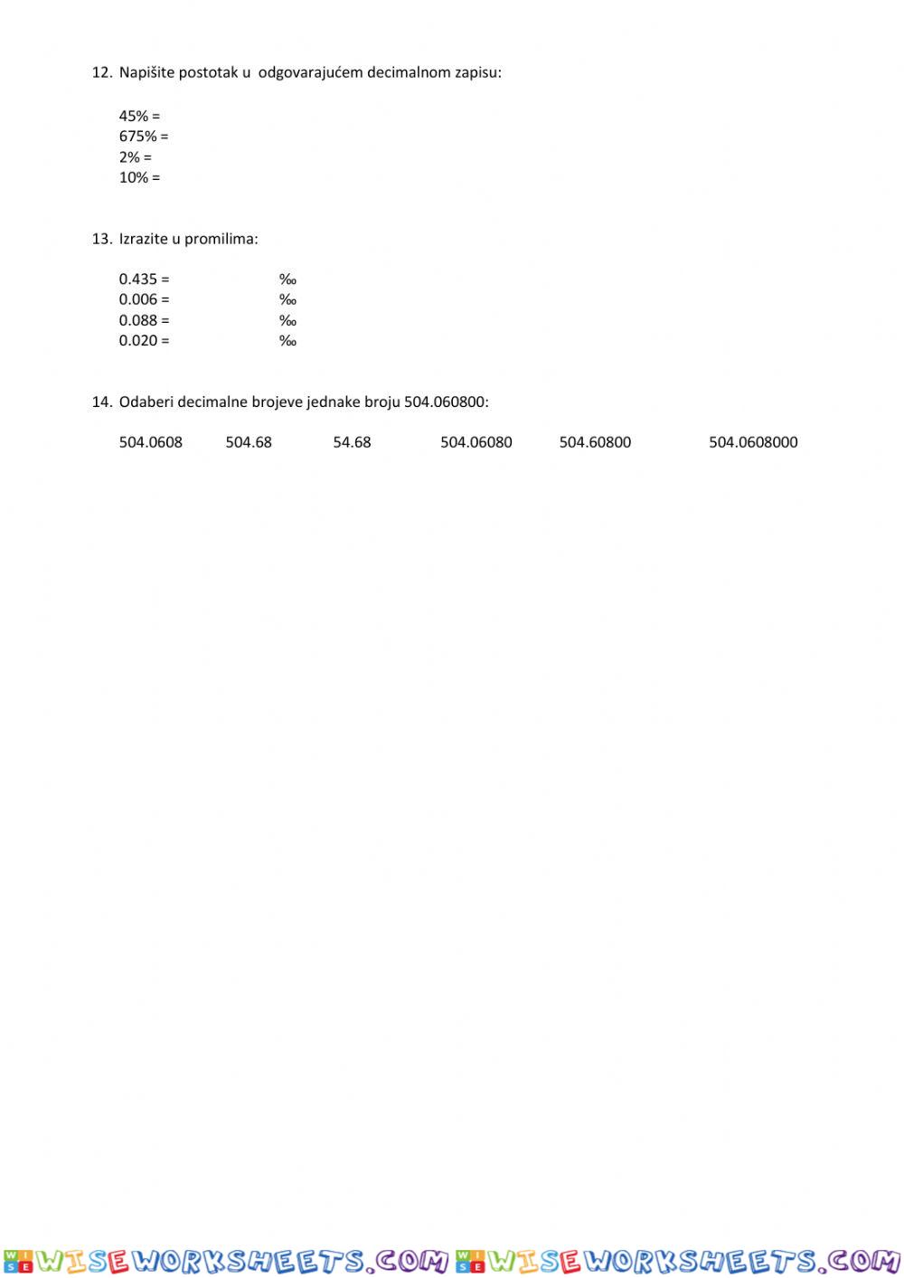 worksheet