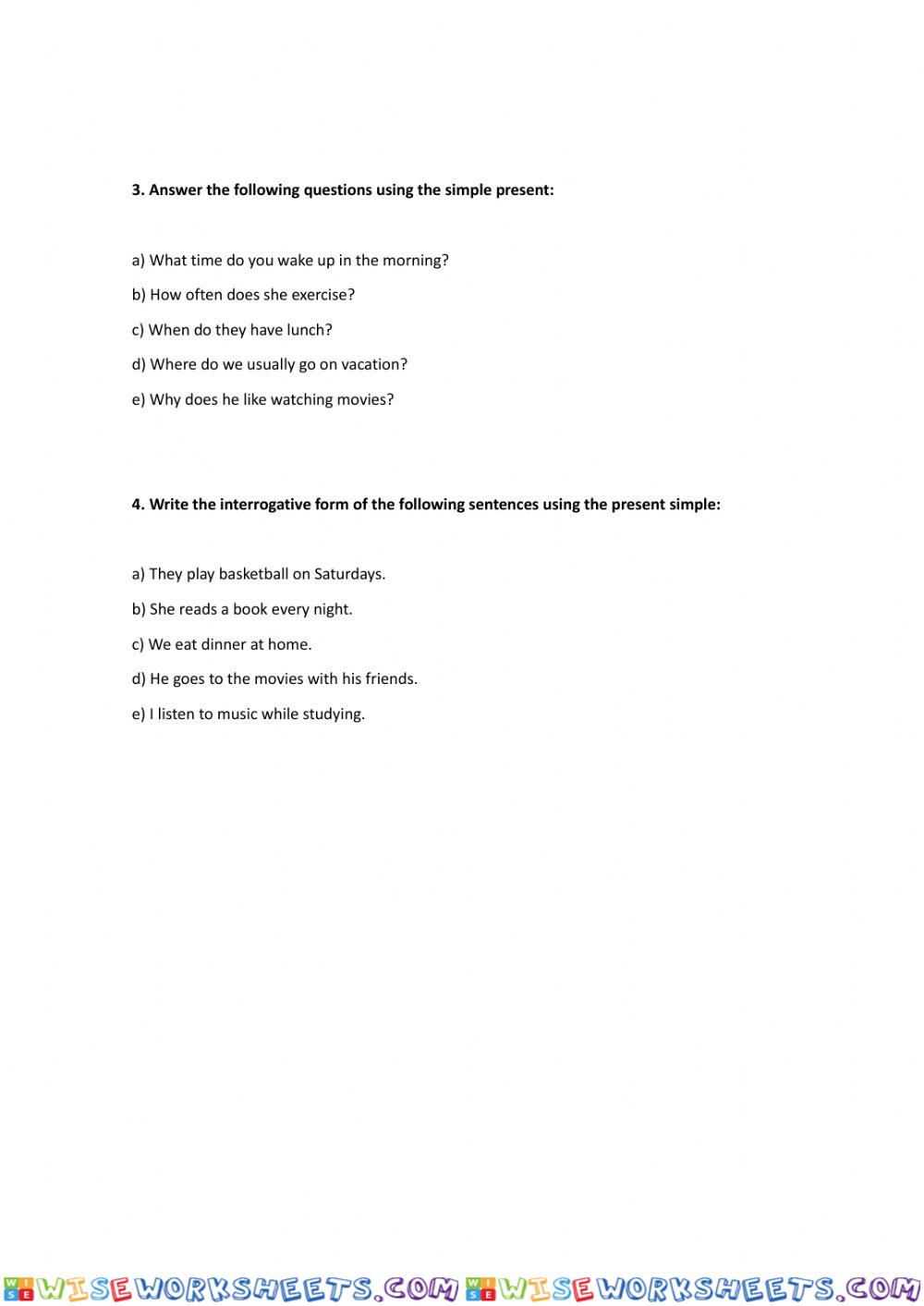 worksheet