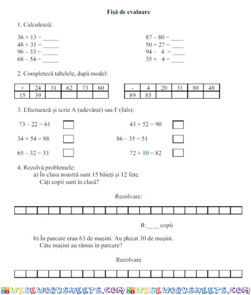 Fisa de evaluare